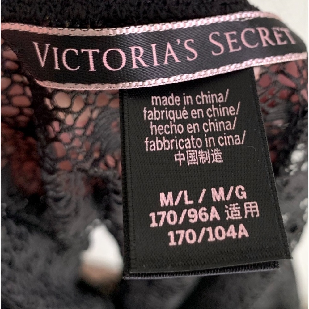 NWT Victoria Secret Black Sheer Floral
Print Thong Bodysuit Sz M/L - Picture 12 of 15